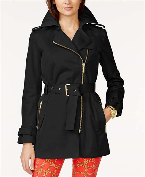 michael kors women trench coat|michael kors belted raincoat.